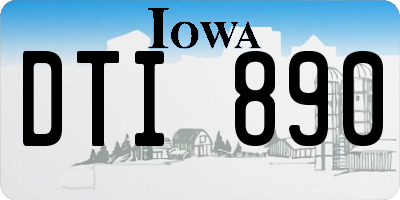 IA license plate DTI890