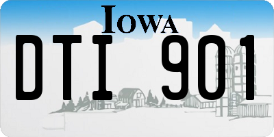 IA license plate DTI901