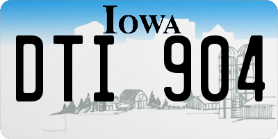 IA license plate DTI904