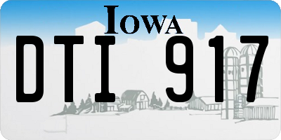 IA license plate DTI917