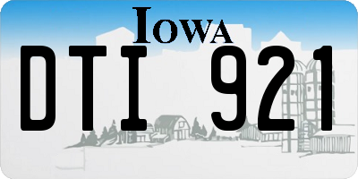 IA license plate DTI921