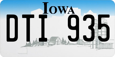 IA license plate DTI935