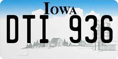 IA license plate DTI936