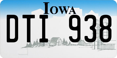 IA license plate DTI938
