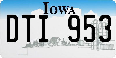 IA license plate DTI953