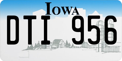 IA license plate DTI956