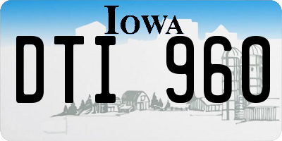 IA license plate DTI960