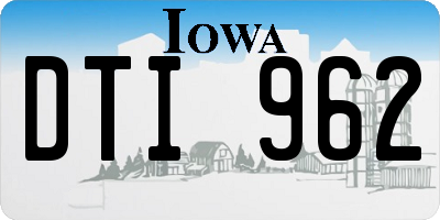 IA license plate DTI962