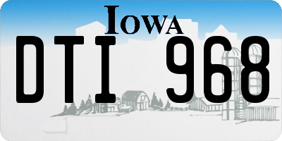 IA license plate DTI968