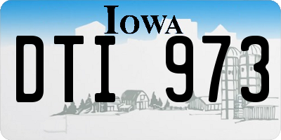 IA license plate DTI973