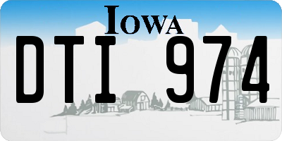 IA license plate DTI974