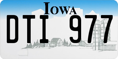 IA license plate DTI977