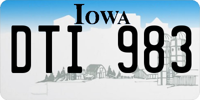 IA license plate DTI983