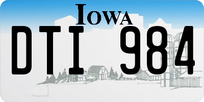 IA license plate DTI984