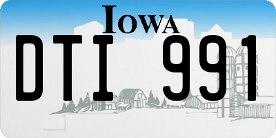 IA license plate DTI991