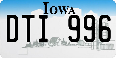 IA license plate DTI996