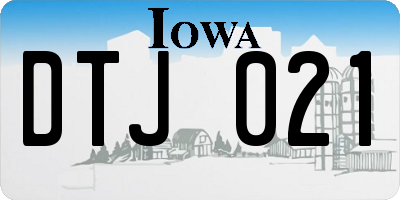 IA license plate DTJ021