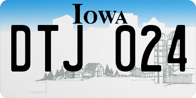 IA license plate DTJ024