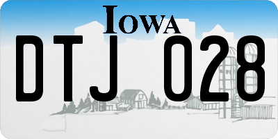 IA license plate DTJ028