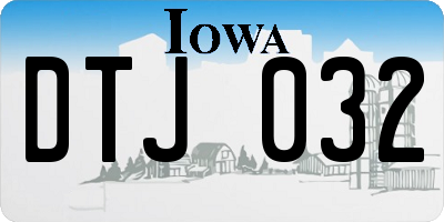 IA license plate DTJ032