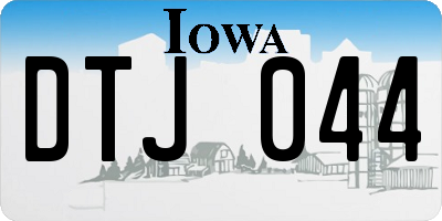 IA license plate DTJ044