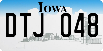 IA license plate DTJ048