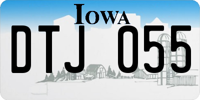 IA license plate DTJ055