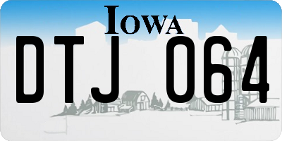 IA license plate DTJ064