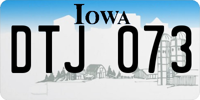 IA license plate DTJ073