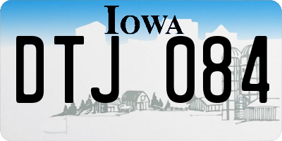 IA license plate DTJ084