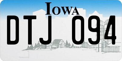 IA license plate DTJ094