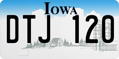 IA license plate DTJ120
