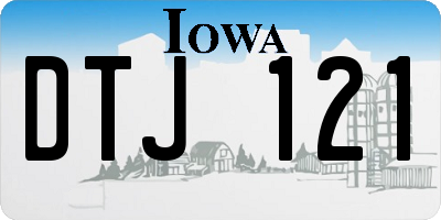 IA license plate DTJ121