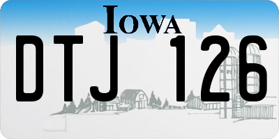 IA license plate DTJ126