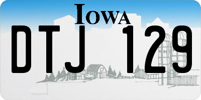 IA license plate DTJ129