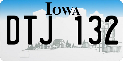 IA license plate DTJ132