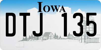 IA license plate DTJ135
