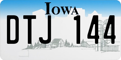 IA license plate DTJ144