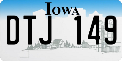 IA license plate DTJ149