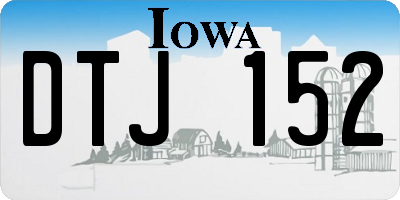 IA license plate DTJ152