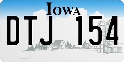 IA license plate DTJ154