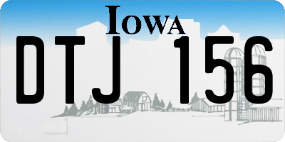 IA license plate DTJ156