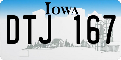 IA license plate DTJ167