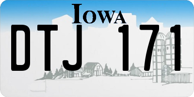 IA license plate DTJ171