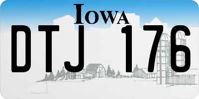 IA license plate DTJ176