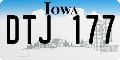 IA license plate DTJ177