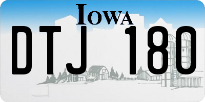IA license plate DTJ180
