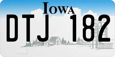 IA license plate DTJ182