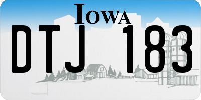 IA license plate DTJ183