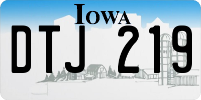 IA license plate DTJ219